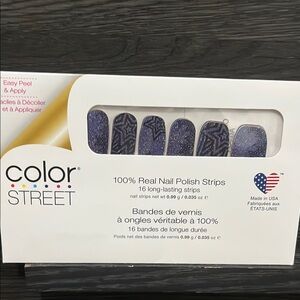 Color Street Dark Purple Nail Strips on Star watch